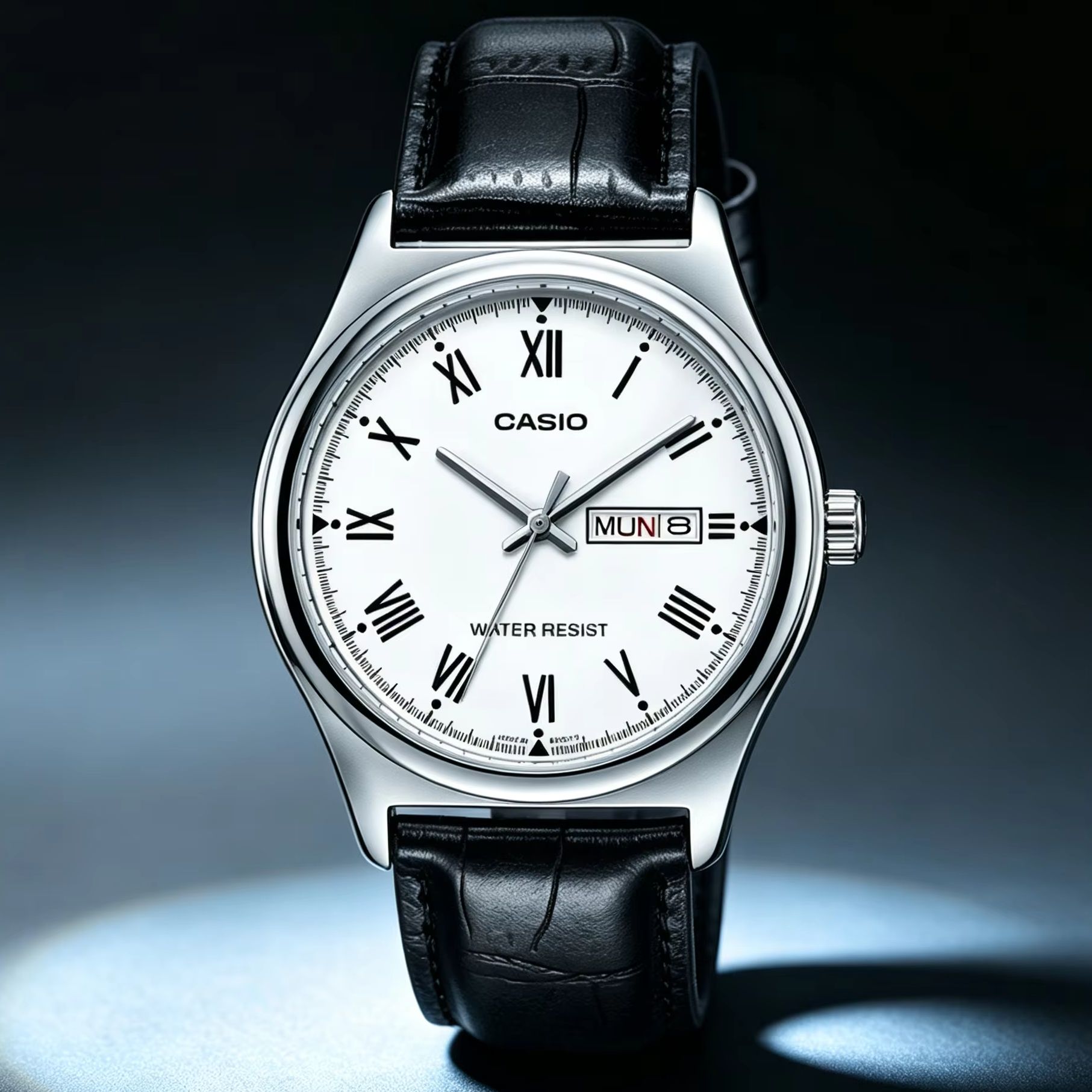Leather Watch Band Men - Orologio da polso analogico da uomo